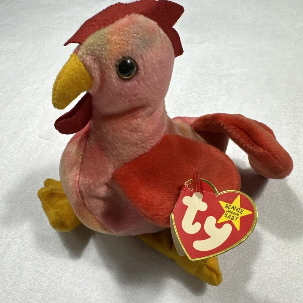 Ty Beanie Baby Strut‎ the Rooster Plush Toy Stuffed Animal Collectible